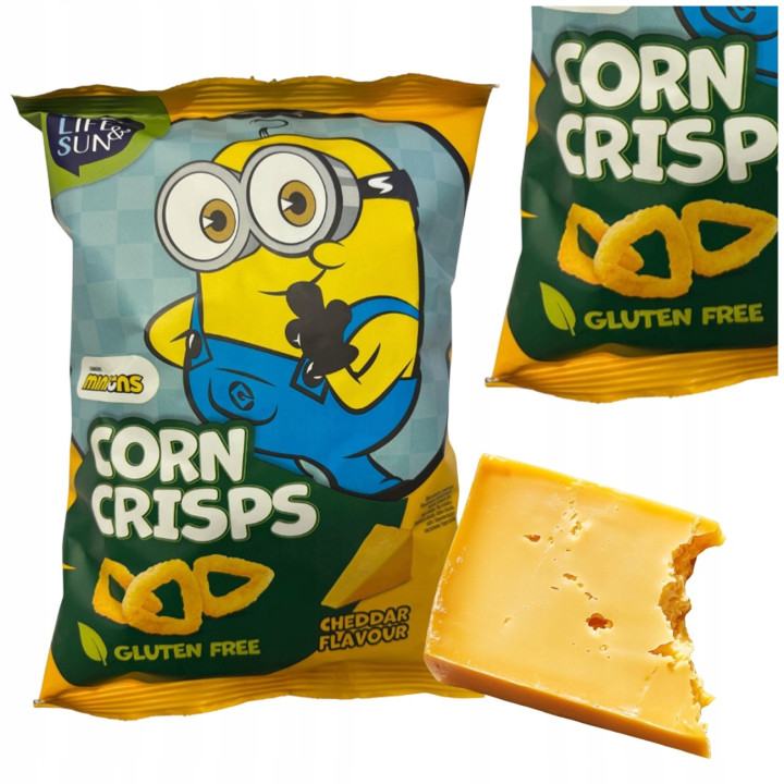 Chrupki Kukurydziane Minionki o Smaku Sera Cheddar 50 g
