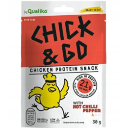 CHICK&GO Suszone Filety z Piersi Kurczaka o Smaku Papryki Chili 30 g