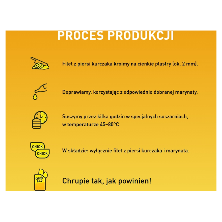 CHICK&GO Suszone Filety z Piersi Kurczaka z Sosem Sojowym 30 g