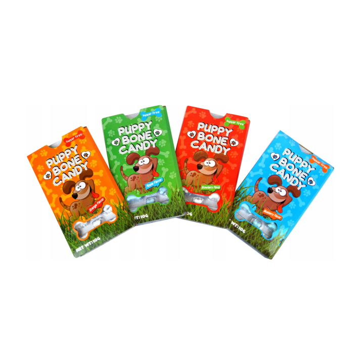 Cukierki Pudrowe Puppy Bone Candy Sugar Free 30 x 10 g
