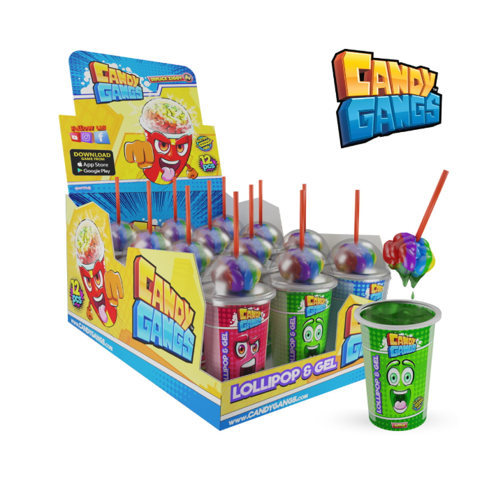 Candy Gangs Diplick Ziggy Lizak z Żelem do Maczania 12 szt. 720 g