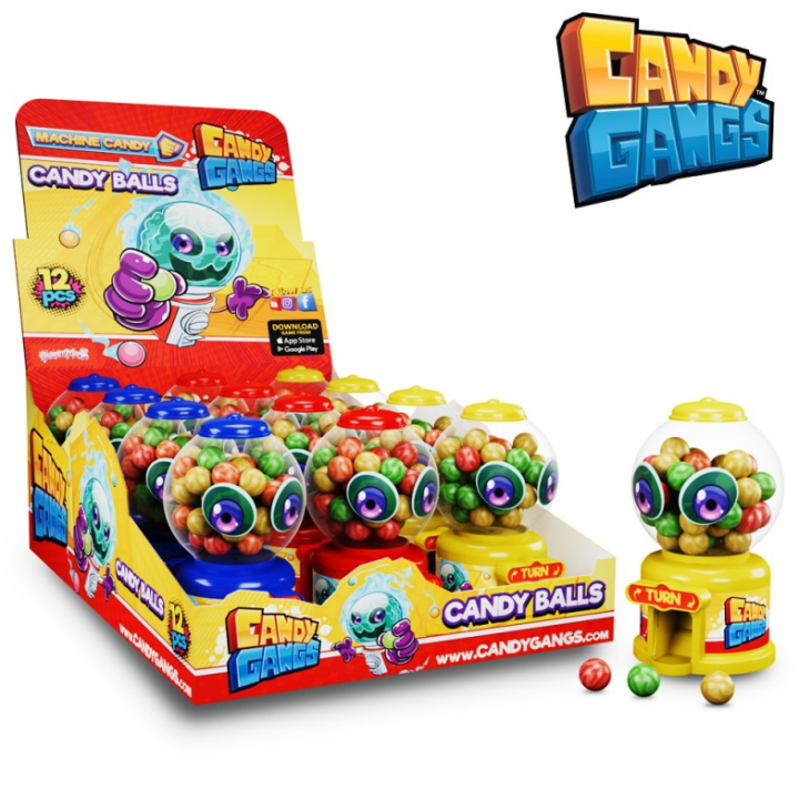 Candy Gangs Machine Candy Cukierki Owocowe w Maszynce 12 szt. 300 g