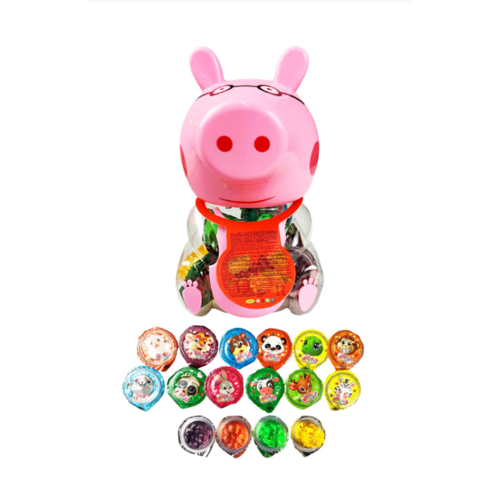 Jelly Cup Owocowe Żelki Świnka Skarbonka Mix 12 szt. 180 g