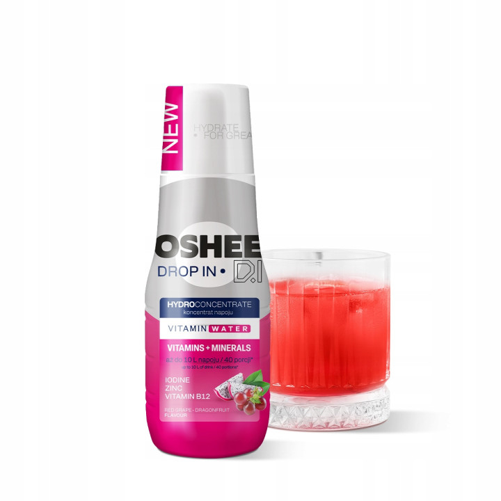 OSHEE Drop In Hydrokoncentrat Czerwone Winogrono – Smoczy Owoc 500 ml