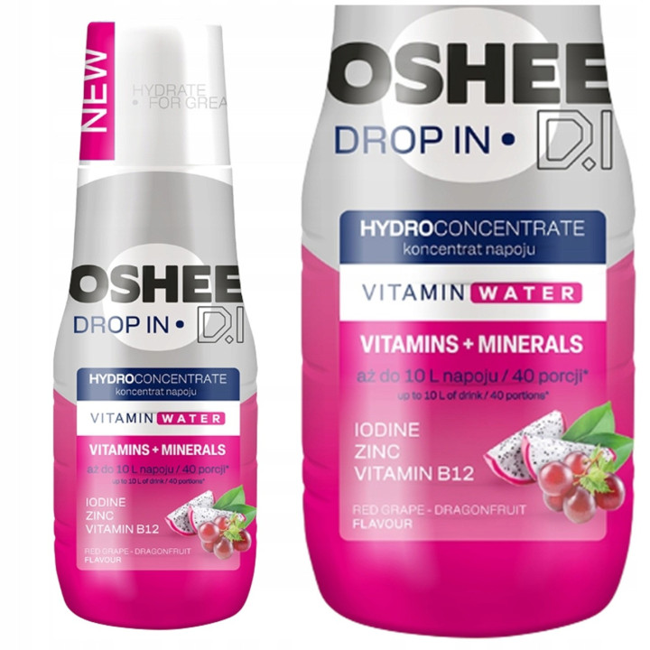 OSHEE Drop In Hydrokoncentrat Czerwone Winogrono – Smoczy Owoc 500 ml