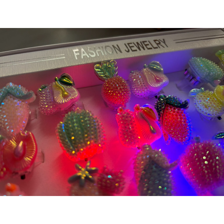 Świecące Pierścionki LED Mix Wzorów 24 szt.