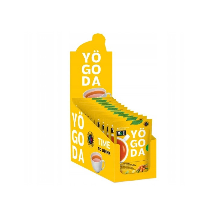 Yogoda Herbata Rokitnikowa z Miodem, Limonką i Imbirem 14 × 50 ml