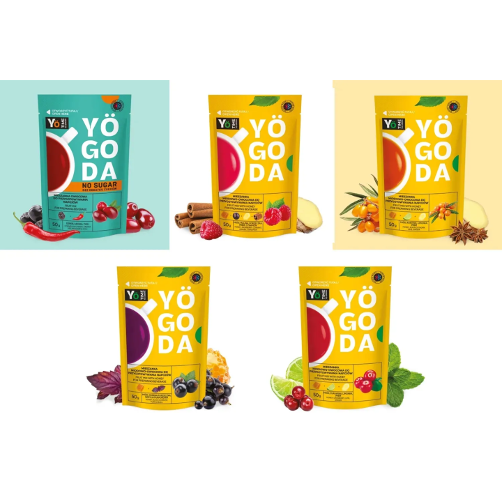 Yogoda Mieszanka Owocowa z Dereniem Jadalnym, Aronią i Chilli 14 × 50 g