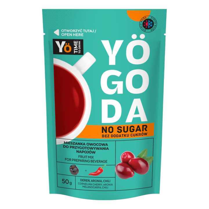 Yogoda Mieszanka Owocowa z Dereniem Jadalnym, Aronią i Chilli 14 × 50 g