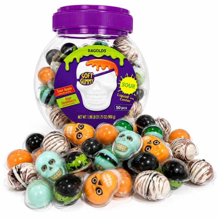 Ragolds Spooky Skull Żelki Halloween 50 × 18 g