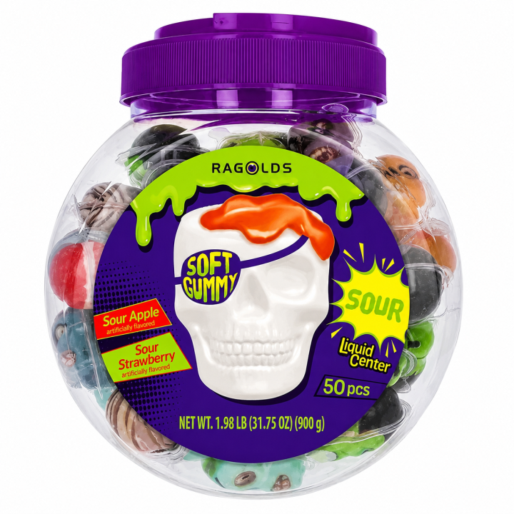 Ragolds Spooky Skull Żelki Halloween 50 × 18 g