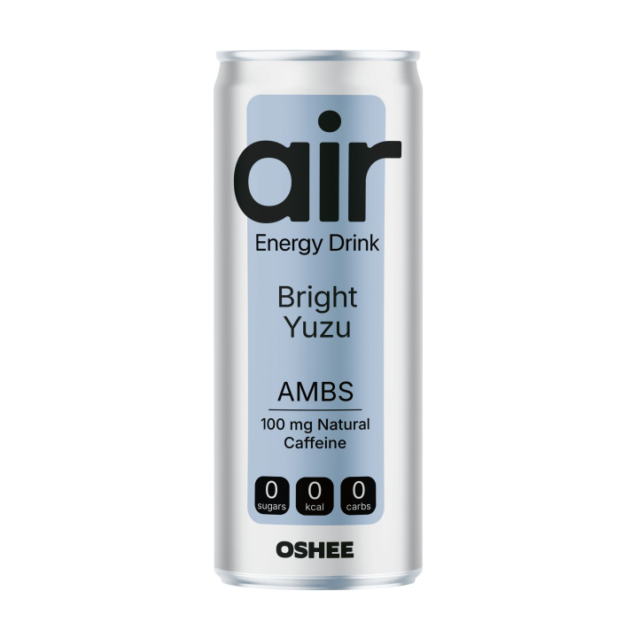 OSHEE AIR Bright Yuzu ZERO 12 × 250 ml – Napój Energetyczny (cena z kaucją)
