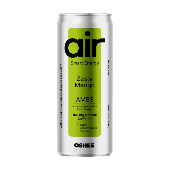 OSHEE AIR Zesty Mango ZERO 12 × 250 ml – Napój Energetyczny (cena z kaucją)