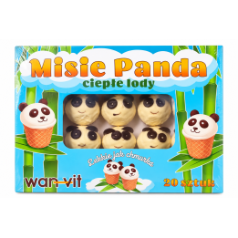 Ciepłe Lody z Polewą „Misie Panda” 20 sztuk Wan-Vit