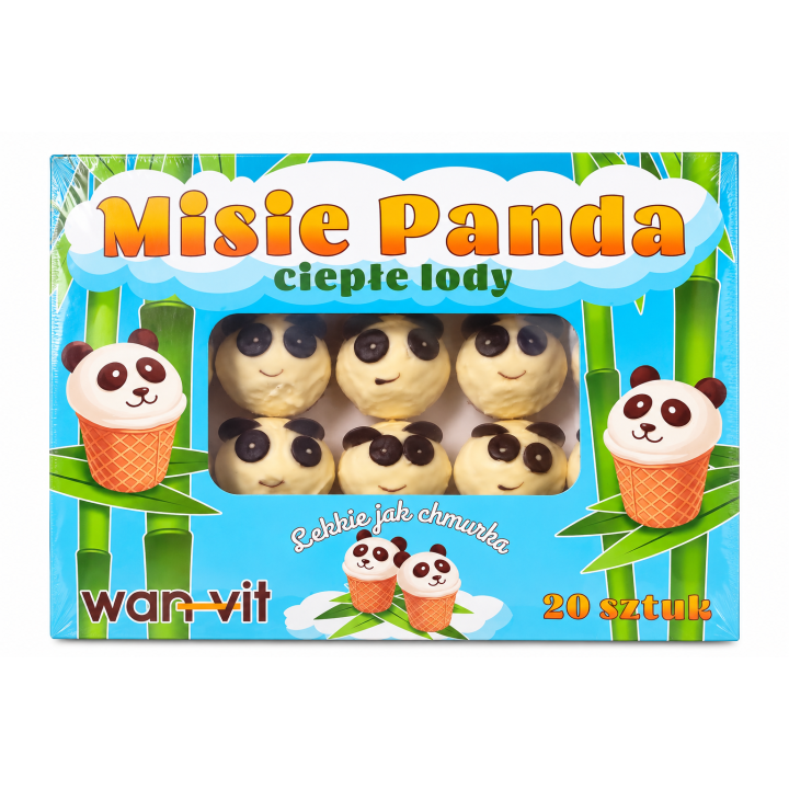 Ciepłe Lody z Polewą „Misie Panda” 20 sztuk Wan-Vit