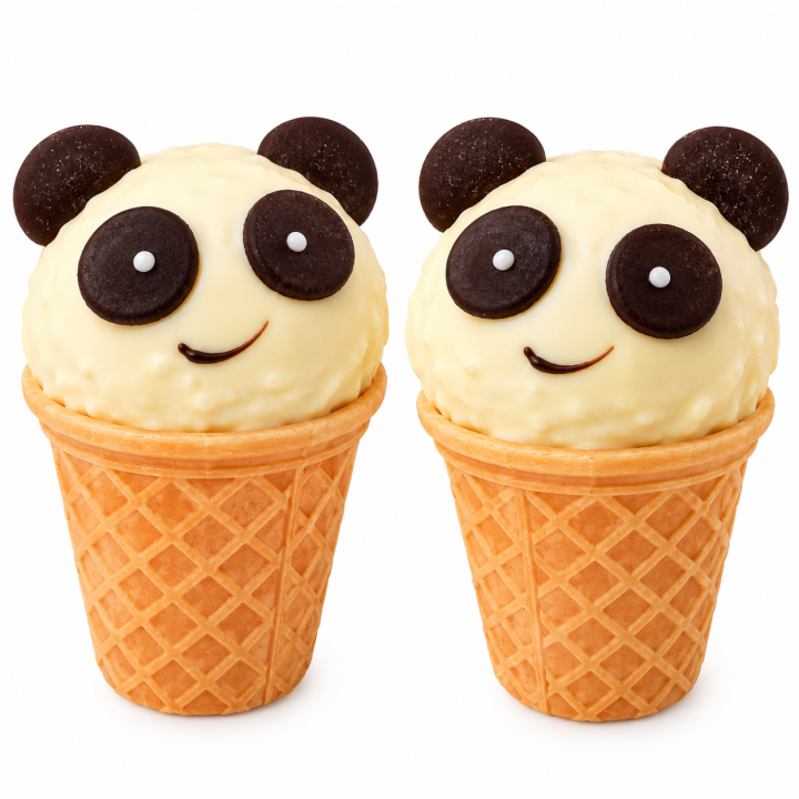 Ciepłe Lody z Polewą „Misie Panda” 20 sztuk Wan-Vit