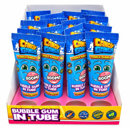 Candy Gangs Tubble Bubble Guma Balonowa w Tubce Mix Owocowy 16 szt.