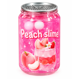 Peach Slime  - Pachnący Slime z Brokatem i Kulkami 250ml puszka
