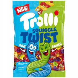 Trolli Squiggle Twist Żelki Robaczki Słodko-Kwaśne 1 kg