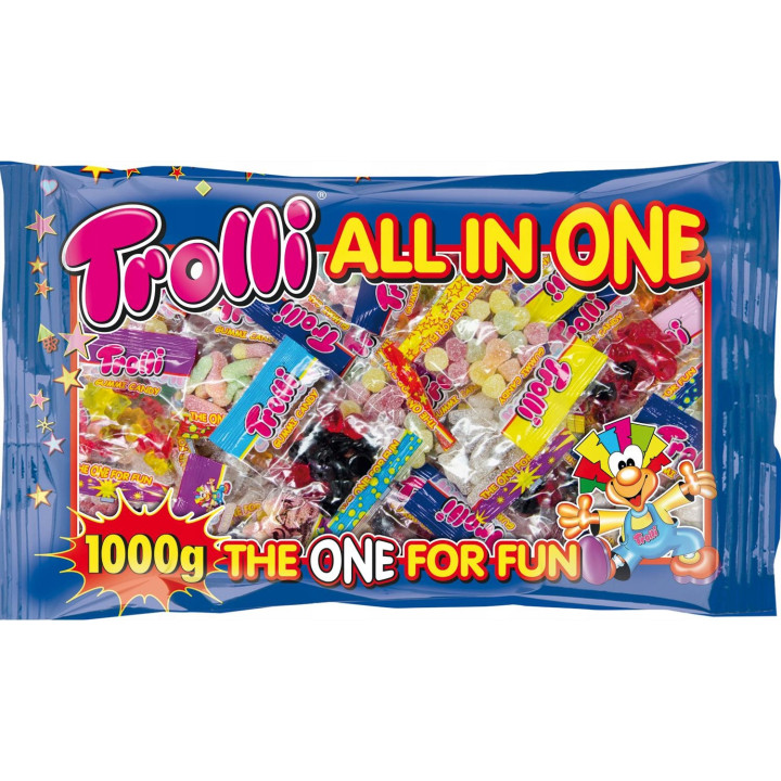 Trolli All in One Mini Żelki Mix 42saszetki 1kg