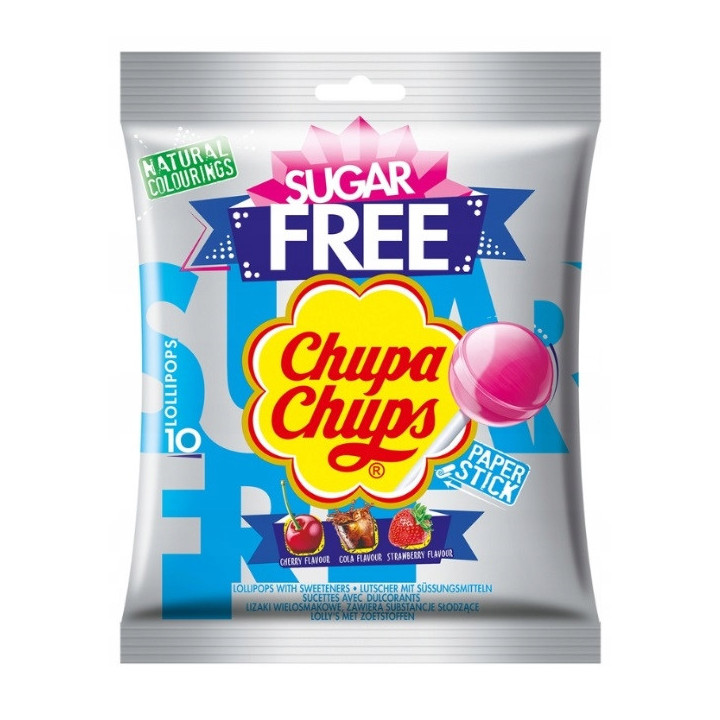 Chupa Chups Sugar Free Mix Smaków Bez Cukru 110g