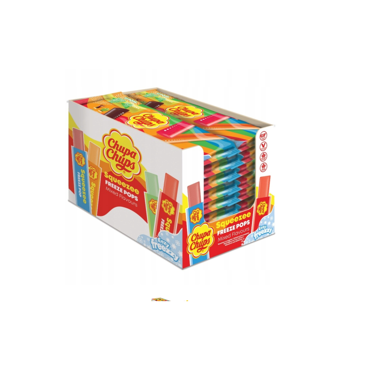 Chupa Chups Ice Pop – lody wodne w pałeczkach do zamrożenia, karton 15 × 540 ml