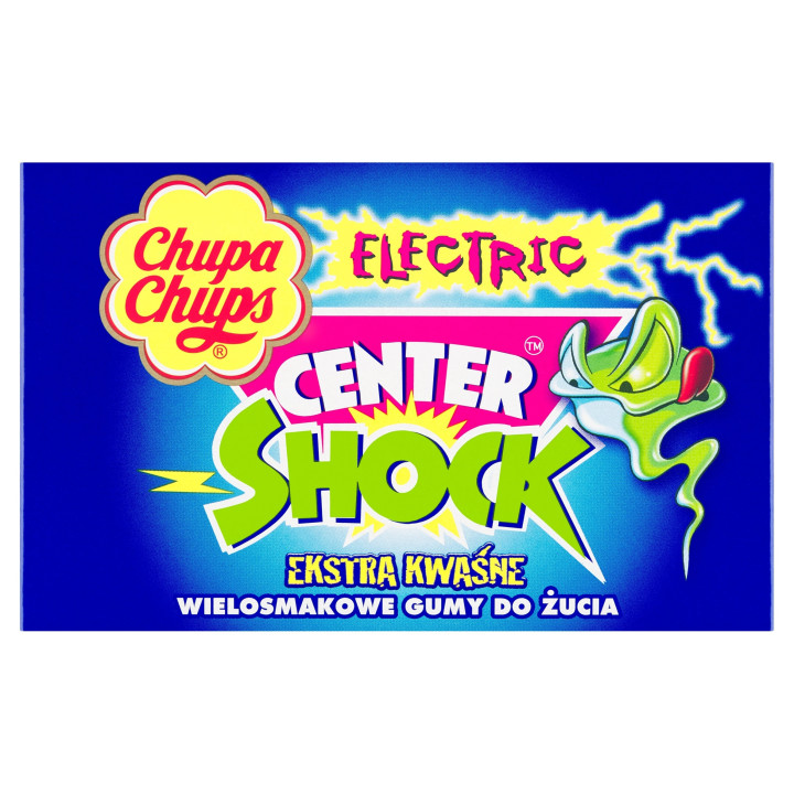 Chupa Chups Center Shock Electric Wieloowocowe Gumy do Żucia 100 szt. 400 g