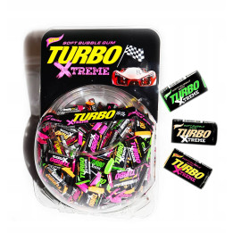 Turbo Xtreme Guma Balonowa o Smaku Owocowym 300 szt. 1,35 kg