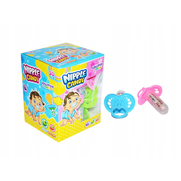 Profisa Nipple Candy Lizaki w Kształcie Smoczka Mix Smaków 30 szt. 105 g